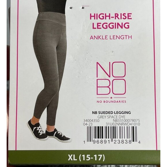 No Boundaries Sueded High-Rise Ankle Length Leggings XL  (15-17) Grey - Picture 5 of 7